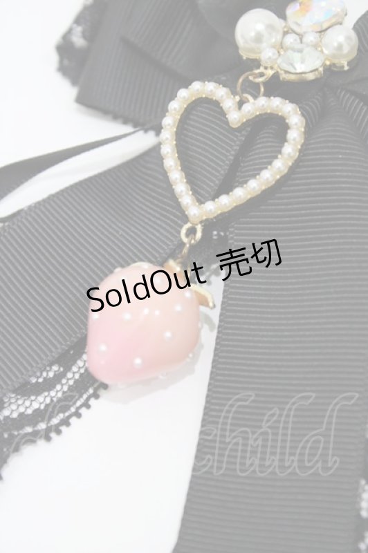 画像4: LIZ LISA / ストロベリーリボンクリップ  ブラック H-26-04-14-1001-LO-AC-NS-ZH (4)