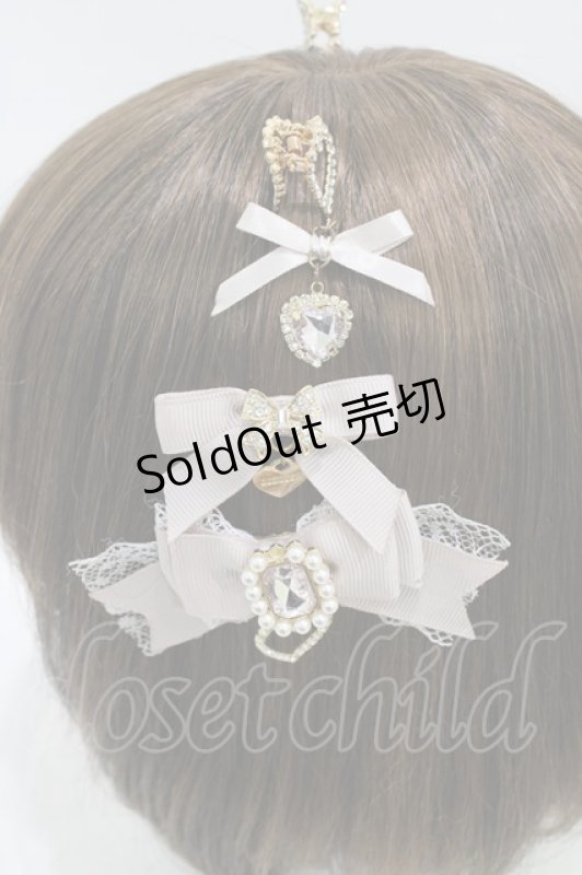 画像3: LIZ LISA / ハートビジュー6つセットクリップ  ピンク H-26-04-14-1002-LO-AC-NS-ZH (3)