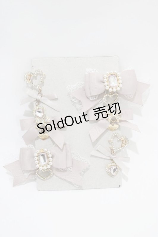 画像4: LIZ LISA / ハートビジュー6つセットクリップ  ピンク H-26-04-14-1002-LO-AC-NS-ZH (4)