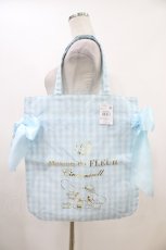 画像1: Maison de FLEUR / シナモロール/ダブルリボントート  ギンガムサックス H-26-04-14-1036-LO-BG-NS-ZH (1)