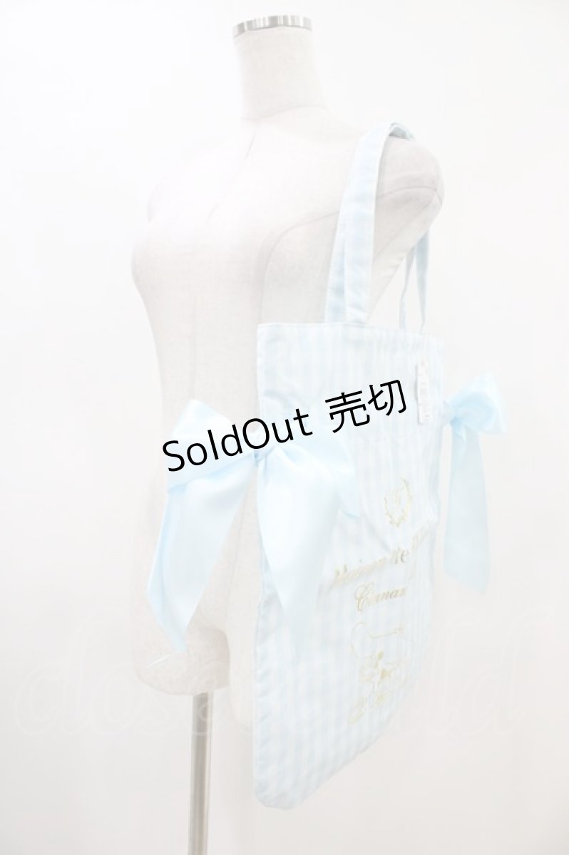 画像2: Maison de FLEUR / シナモロール/ダブルリボントート  ギンガムサックス H-26-04-14-1036-LO-BG-NS-ZH (2)