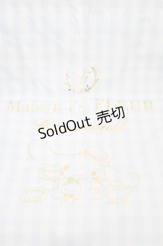 画像3: Maison de FLEUR / シナモロール/ダブルリボントート  ギンガムサックス H-26-04-14-1036-LO-BG-NS-ZH (3)