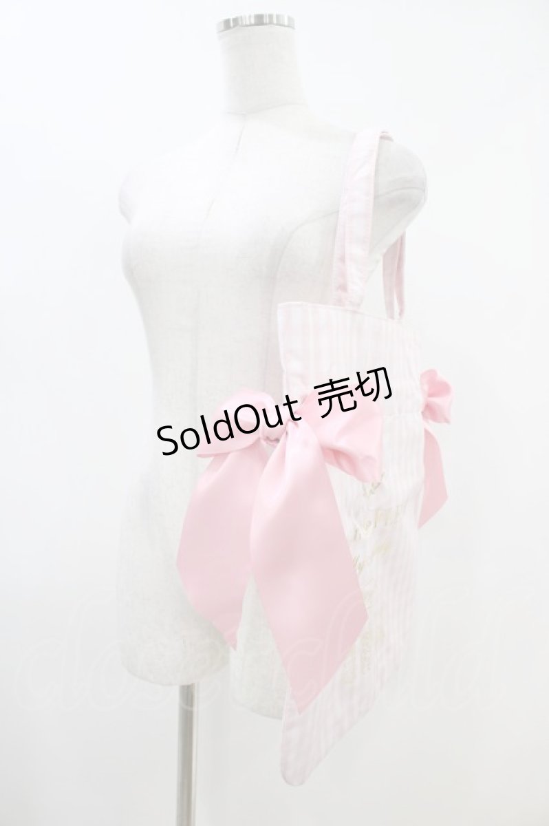 画像2: Maison de FLEUR / マイメロディ/ダブルリボントート  ギンガムピンク H-26-04-14-1037-LO-BG-NS-ZH (2)