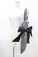 画像2: Maison de FLEUR / クロミ/ダブルリボントート  ギンガムブラック H-26-04-14-1038-LO-BG-NS-ZH (2)