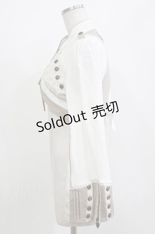 画像2: Ozz oneste / チェーン付ボレロジャケット  オフホワイト×ゴールド H-26-04-14-007-OO-JA-KB-ZH (2)