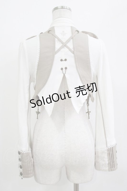 画像3: Ozz oneste / チェーン付ボレロジャケット  オフホワイト×ゴールド H-26-04-14-007-OO-JA-KB-ZH (3)