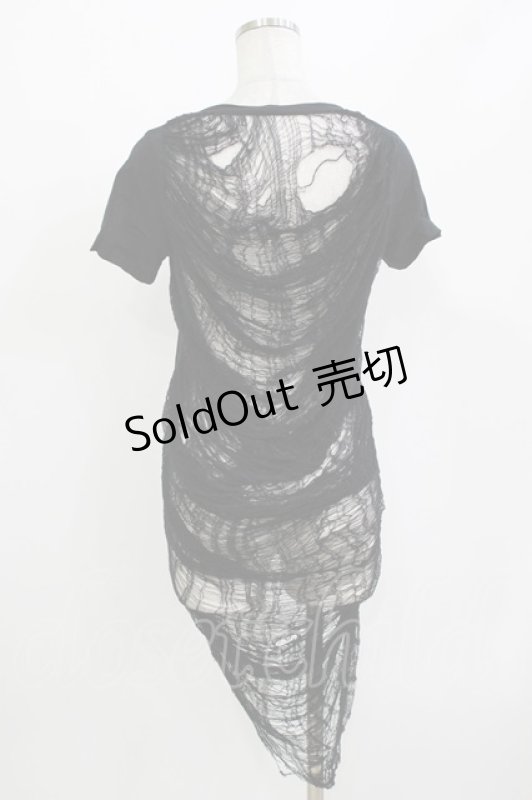 画像3: HEAVEN and Earth / ダメージ切替カットソー  ブラック H-26-04-14-067-PU-TO-KB-ZH (3)