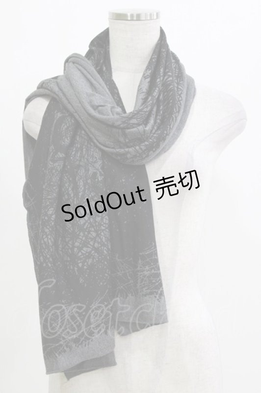 画像1: ALGONQUINS / プリントカットストール  グレー×ブラック H-26-04-14-072-AL-ZA-KB-ZH (1)