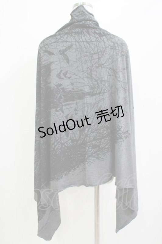 画像3: ALGONQUINS / プリントカットストール  グレー×ブラック H-26-04-14-072-AL-ZA-KB-ZH (3)