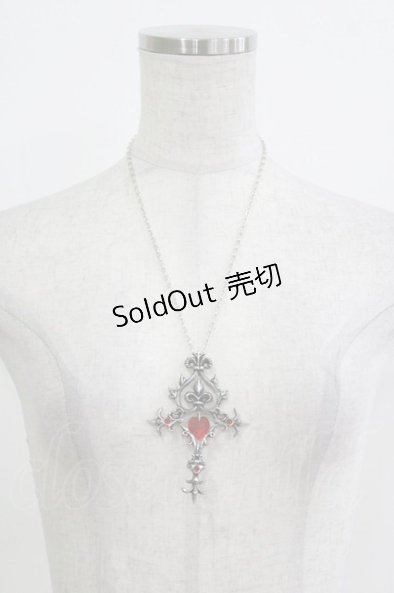 画像2: ALCHEMY GOTHIC / ハートクロスネックレス  シルバー H-26-04-14-077-GO-AC-KB-ZH (2)