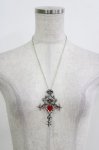 画像2: ALCHEMY GOTHIC / ハートクロスネックレス  シルバー H-26-04-14-077-GO-AC-KB-ZH (2)