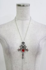 画像2: ALCHEMY GOTHIC / ハートクロスネックレス  シルバー H-26-04-14-077-GO-AC-KB-ZH (2)