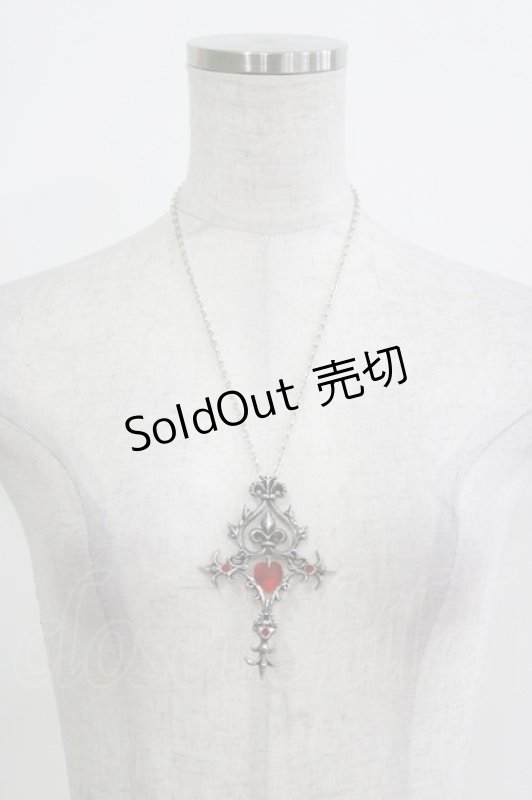 画像2: ALCHEMY GOTHIC / ハートクロスネックレス  シルバー H-26-04-14-077-GO-AC-KB-ZH (2)