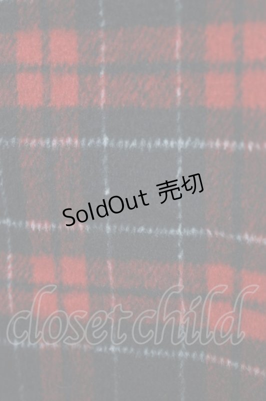 画像4: ALGONQUINS / チェックダッフルコート  レッド H-26-04-14-008-AL-CO-KB-ZH (4)