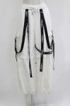 画像1: Amilige / ロゴベルトボンテージパンツ  白×黒 H-26-04-14-014-PU-PA-KB-ZH (1)
