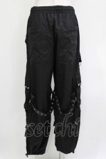 画像3: BACKSTAGE PASS / パラシュートワイドカーゴパンツ  ブラック H-26-04-14-015-PU-PA-KB-ZH (3)