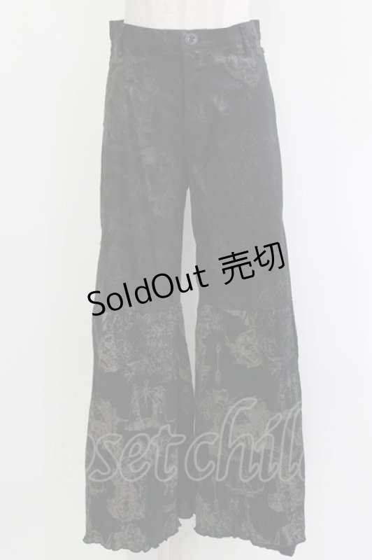 画像1: NAOTO SEVEN / 異素材切替パンツ  ブラック H-26-04-14-021-HN-PA-KB-ZH (1)