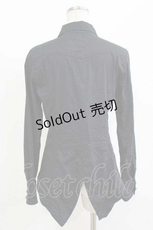 画像3: ALGONQUINS / コウモリ衿ブラウス  ブラック H-26-04-14-025-AL-BL-KB-ZH (3)