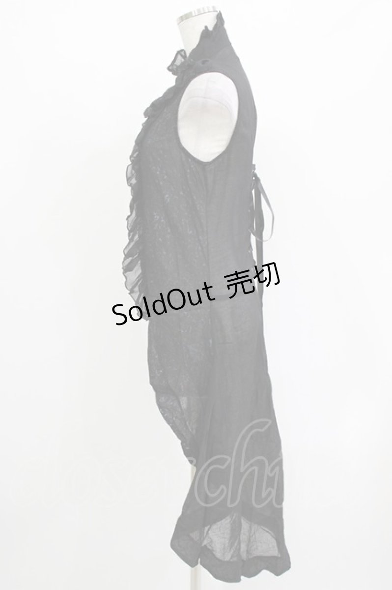 画像2: NAOTO SEVEN / プリントノースーブロングブラウス  ブラック H-26-04-14-026-HN-BL-KB-ZH (2)