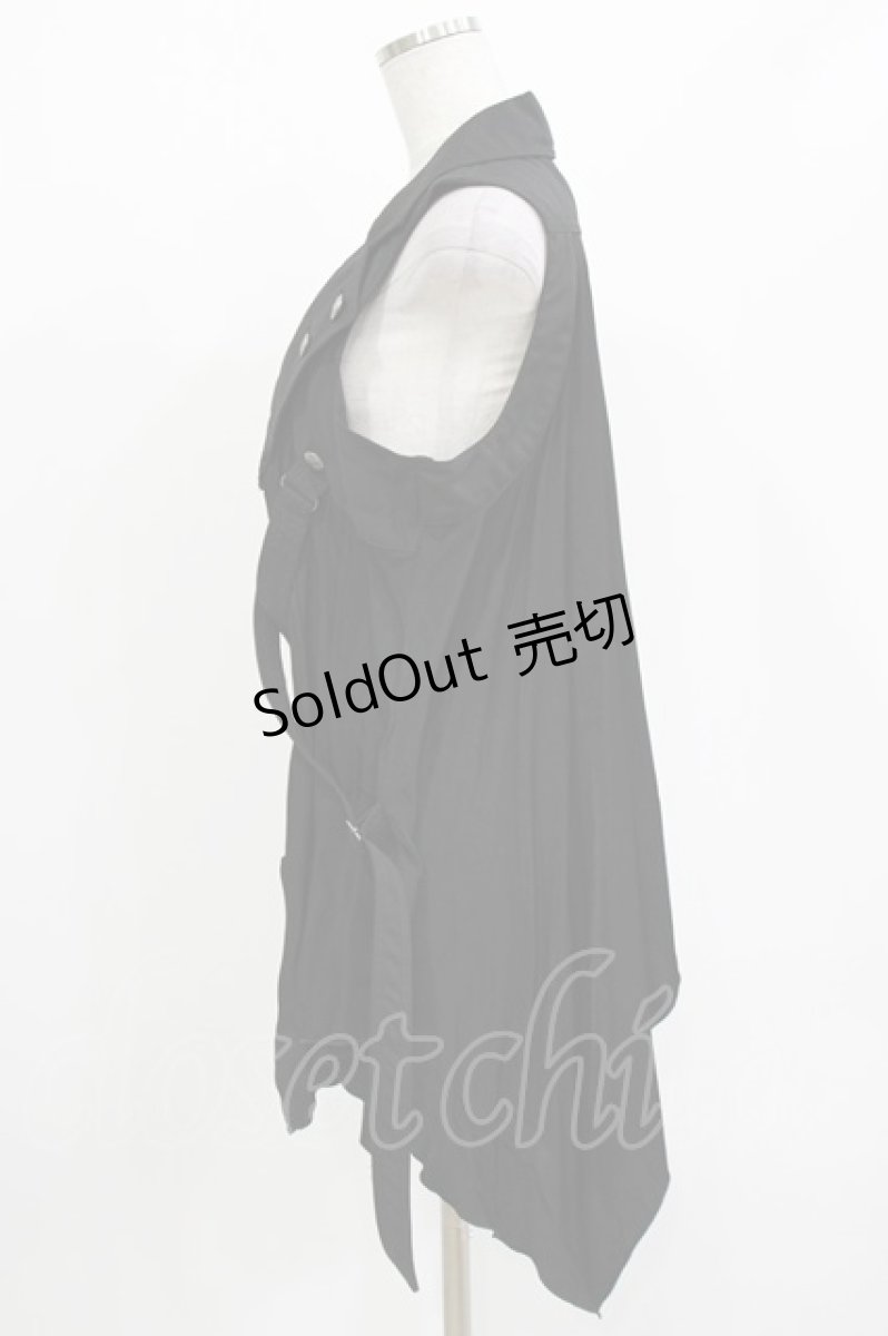 画像2: ALGONQUINS / ロングベスト  黒 H-26-04-14-027-AL-TO-KB-ZH (2)