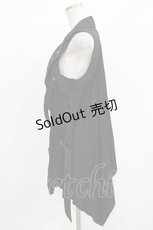 画像2: ALGONQUINS / ロングベスト  黒 H-26-04-14-027-AL-TO-KB-ZH (2)