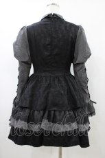 画像2: To Alice / ストライプレイヤード風ワンピース M ブラック×グレー H-26-04-15-032-LO-OP-YZ-ZH (2)