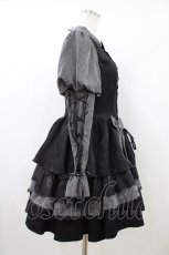 画像3: To Alice / ストライプレイヤード風ワンピース M ブラック×グレー H-26-04-15-032-LO-OP-YZ-ZH (3)
