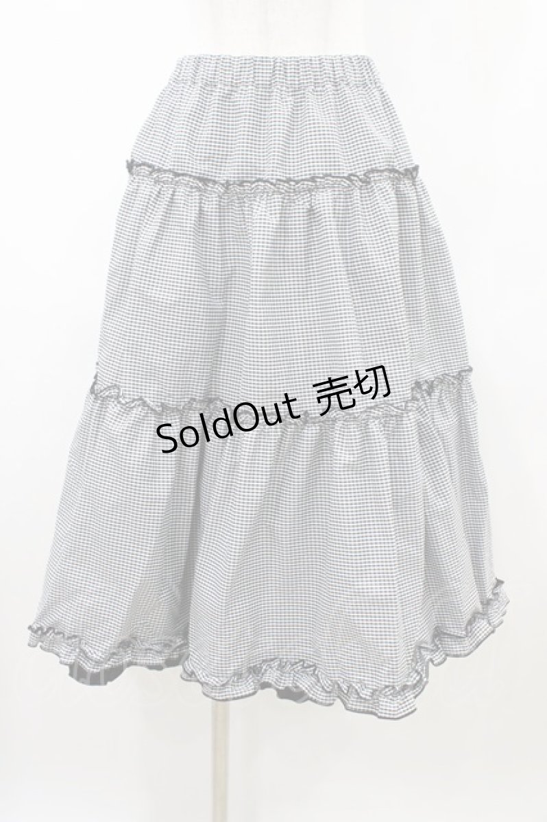 画像1: m petit by misako / NINA'S/RVパニエスカート L ブラック/ブラックギンガム リバーシブル H-26-04-15-043-LO-SK-NS-ZH (1)