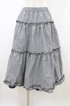 画像1: m petit by misako / NINA'S/RVパニエスカート L ブラック/ブラックギンガム リバーシブル H-26-04-15-043-LO-SK-NS-ZH (1)