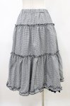 画像2: m petit by misako / NINA'S/RVパニエスカート L ブラック/ブラックギンガム リバーシブル H-26-04-15-043-LO-SK-NS-ZH (2)
