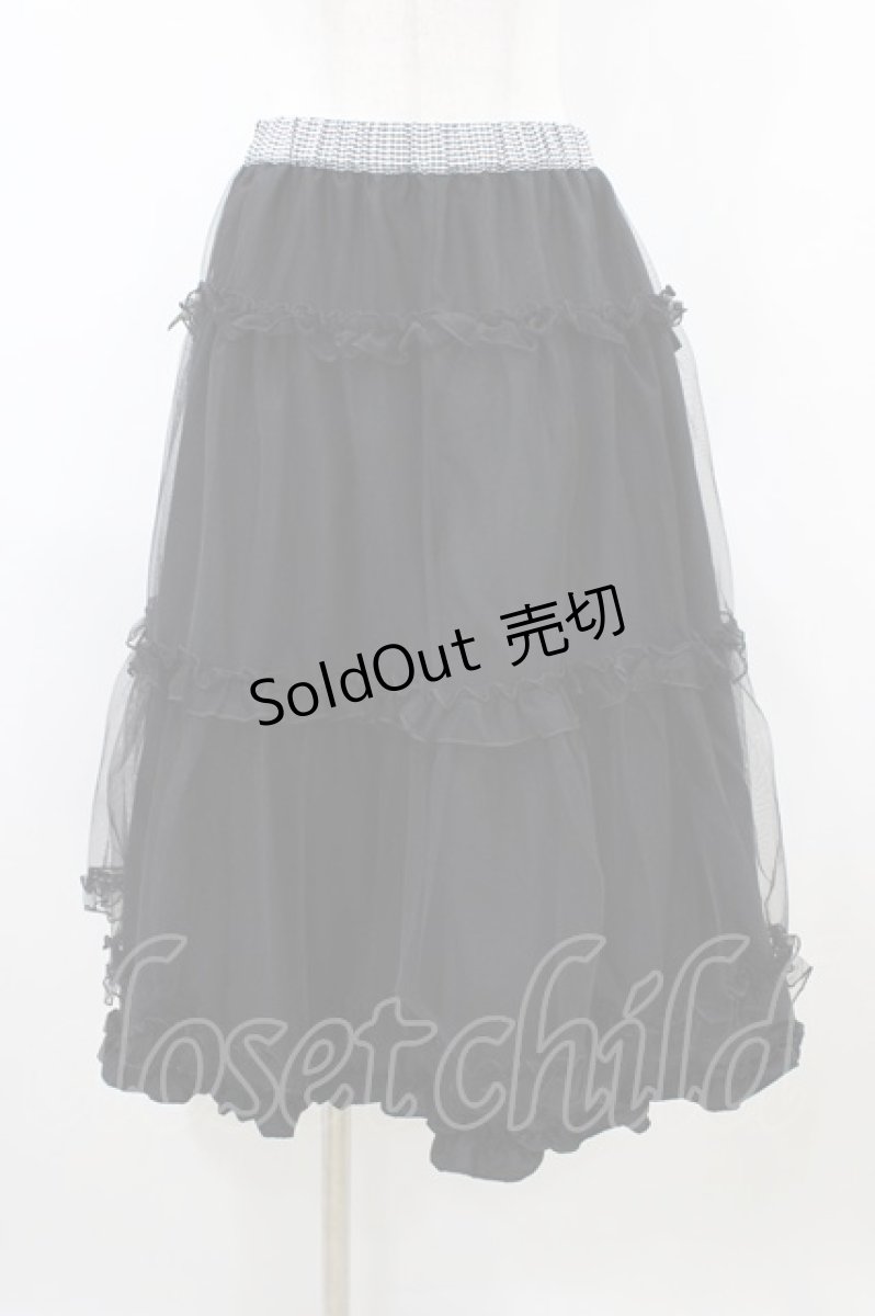 画像3: m petit by misako / NINA'S/RVパニエスカート L ブラック/ブラックギンガム リバーシブル H-26-04-15-043-LO-SK-NS-ZH (3)