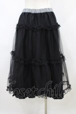 画像4: m petit by misako / NINA'S/RVパニエスカート L ブラック/ブラックギンガム リバーシブル H-26-04-15-043-LO-SK-NS-ZH (4)