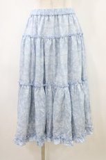画像1: m petit by misako / NINA'S/RVパニエスカート L サックス/アイボリー リバーシブル H-26-04-15-044-LO-SK-NS-ZH (1)