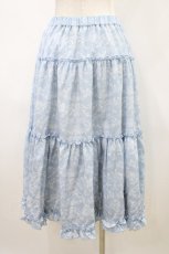 画像2: m petit by misako / NINA'S/RVパニエスカート L サックス/アイボリー リバーシブル H-26-04-15-044-LO-SK-NS-ZH (2)