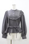 画像1: FLC / MINA*ペプラムブラウス L グレー H-26-04-15-056-LO-BL-NS-ZH (1)