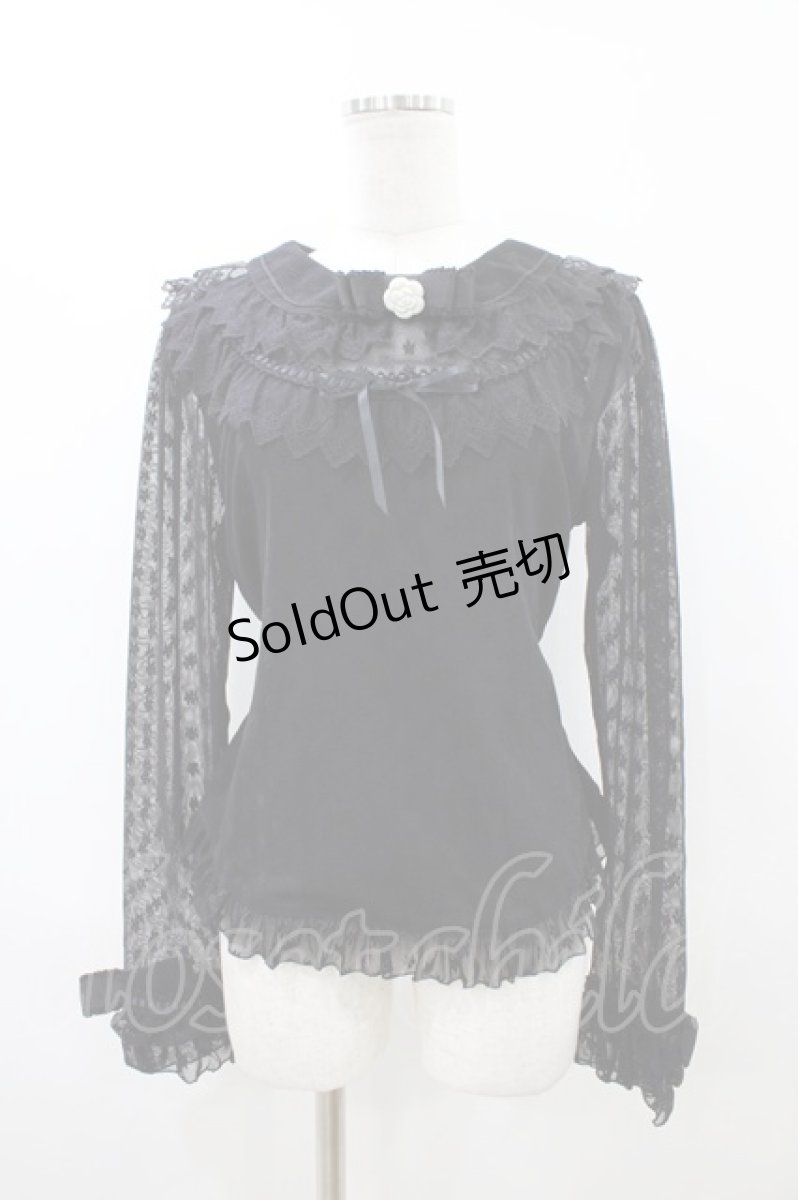 画像1: BABY,THE STARS SHINE BRIGHT / Petite Cherie Camelia Coffretブラウス Free ブラック H-26-04-15-057-BA-BL-NS-ZH (1)