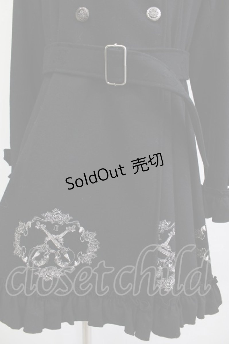 画像5: FRILL / 刺繍ダブルボタンコート  ブラック H-26-04-15-1029-HN-CO-KB-ZH (5)