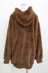 画像2: NieR Clothing / 軽量×防寒ふわもこブラウンプルオーバーパーカー【刺繍LOGO】  ブラウン H-26-04-15-1031-PU-TO-KB-ZH (2)