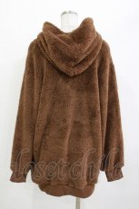 画像2: NieR Clothing / 軽量×防寒ふわもこブラウンプルオーバーパーカー【刺繍LOGO】  ブラウン H-26-04-15-1031-PU-TO-KB-ZTC021 (2)