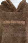 画像3: NieR Clothing / 軽量×防寒ふわもこブラウンプルオーバーパーカー【刺繍LOGO】  ブラウン H-26-04-15-1031-PU-TO-KB-ZH (3)