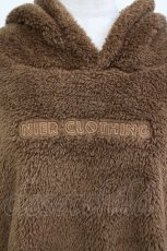 画像3: NieR Clothing / 軽量×防寒ふわもこブラウンプルオーバーパーカー【刺繍LOGO】  ブラウン H-26-04-15-1031-PU-TO-KB-ZTC021 (3)
