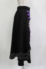 画像2: REFLEM / ダブルチャイナレイヤーショートパンツ  ブラック×パープル H-26-04-15-1038-PU-PA-KB-ZH (2)
