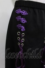 画像4: REFLEM / ダブルチャイナレイヤーショートパンツ  ブラック×パープル H-26-04-15-1038-PU-PA-KB-ZH (4)