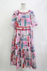 画像1: Jane Marple Dans Le Salon / Constructed stripes surf dress  ピンク H-26-04-15-1004-JM-OP-KB-ZH (1)