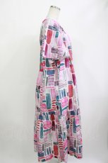 画像2: Jane Marple Dans Le Salon / Constructed stripes surf dress  ピンク H-26-04-15-1004-JM-OP-KB-ZH (2)