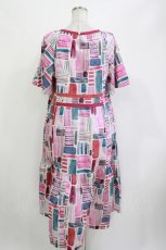 画像3: Jane Marple Dans Le Salon / Constructed stripes surf dress  ピンク H-26-04-15-1004-JM-OP-KB-ZH (3)
