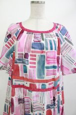 画像4: Jane Marple Dans Le Salon / Constructed stripes surf dress  ピンク H-26-04-15-1004-JM-OP-KB-ZH (4)