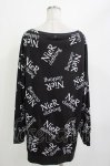 画像2: NieR Clothing / プリントトップス  黒/ロゴ H-26-04-15-1007-PU-BL-KB-ZH (2)