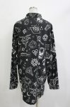 画像2: REFLEM / オカルト総柄シャツ  モノクロ H-26-04-15-1008-PU-BL-KB-ZH (2)