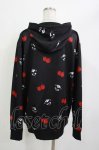 画像2: NieR Clothing / 総柄フードカーディガン  黒×ボッチ×りんご H-26-04-15-1010-PU-TO-KB-ZH (2)